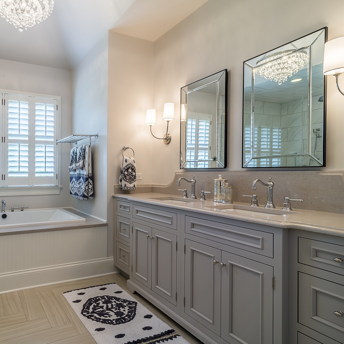 gray-master-bath-soaking-tub-chandelier_30